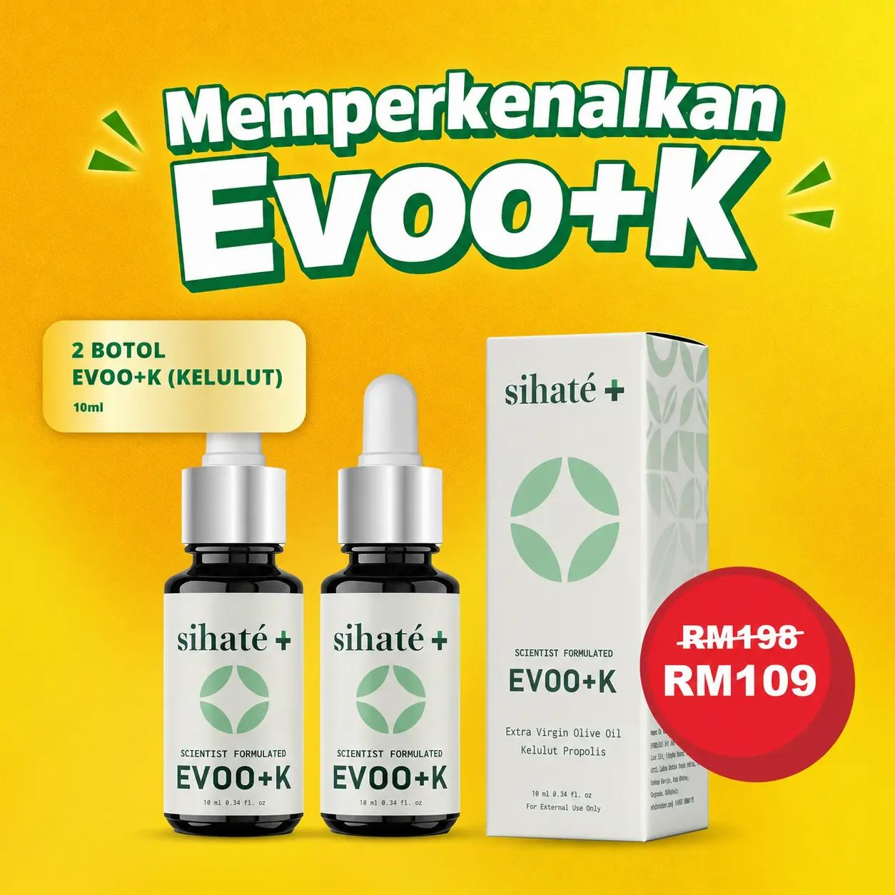 Pakej 2 Botol EVOO+K